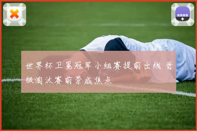 世界杯卫冕冠军小组赛提前出线 晋级淘汰赛前景成焦点